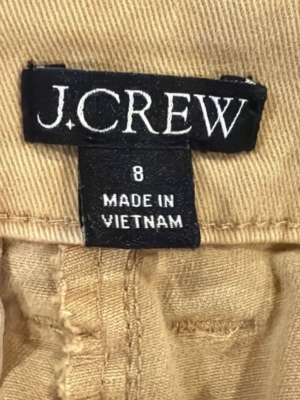 J.Crew Womens Khaki Chino Shorts Size 8 Mid-Rise Sustainable Cotton Blend - Picture 3 of 4